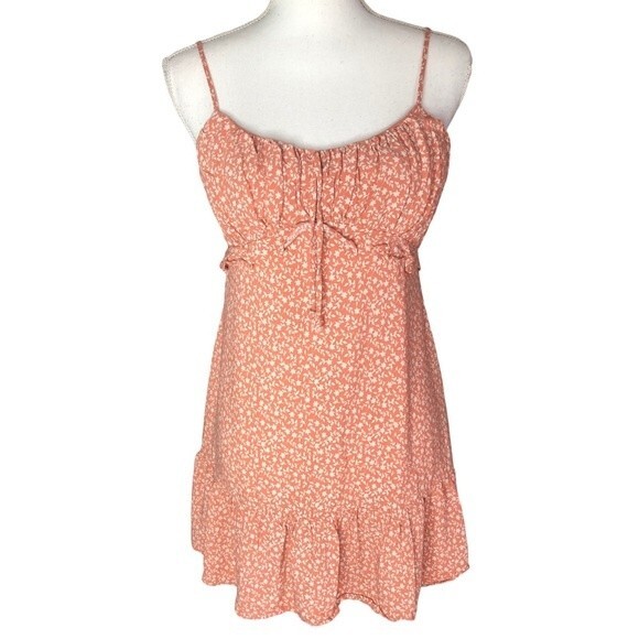 Trixxi Juniors Emma Ditsy Floral Ruffled Mini Dress - Picture 1 of 5